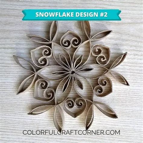 How To Make Snowflakes Out Of Toilet Paper Rolls Colorful Craft Corner