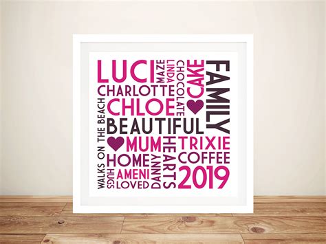 Bold And Beautiful Personalised Word Art Birthday Present On Canvas