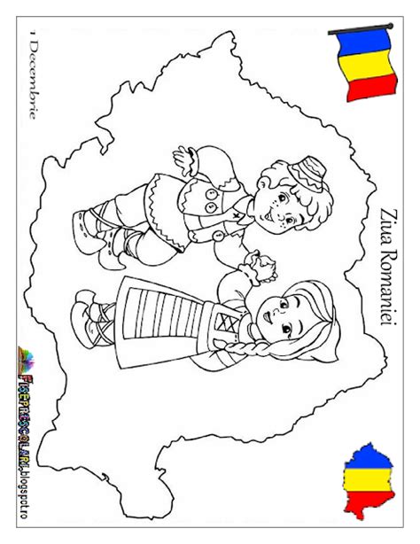 Harta Romaniei 1 Decembrie Copii In Costume Traditionale Fise De