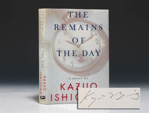 Remains Of The Day First Edition Signed Kazuo Ishiguro Bauman