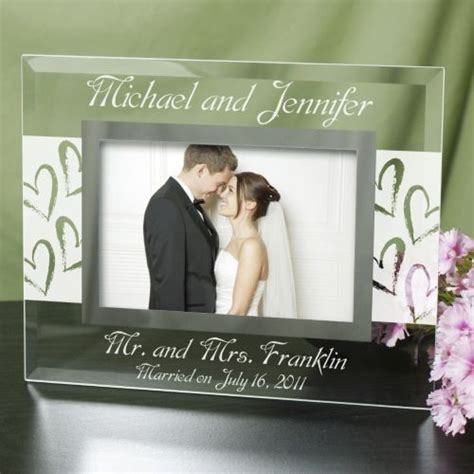 Personalized Glass Photo Frame Wedding Picture Frames Wedding Frames