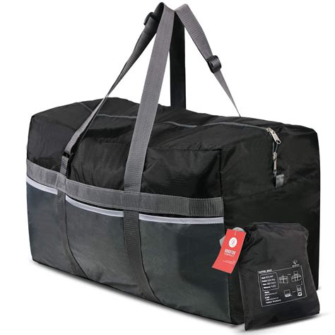 REDCAMP Extra Large 25'' Duffle Bag 75L Black Lightweight, Waterproof