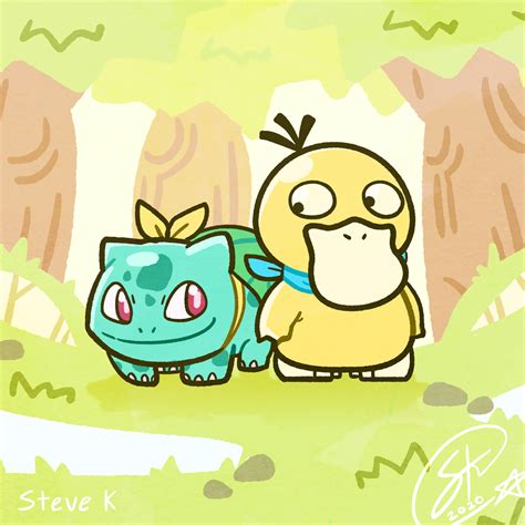 Pmd Duo Bulbasaur And Psyduck By Stevekdraws On Newgrounds