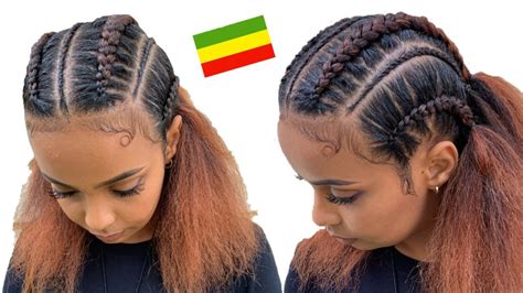 Habesha Hairstyle Updated Ethiopian Easy Hairstyle Youtube