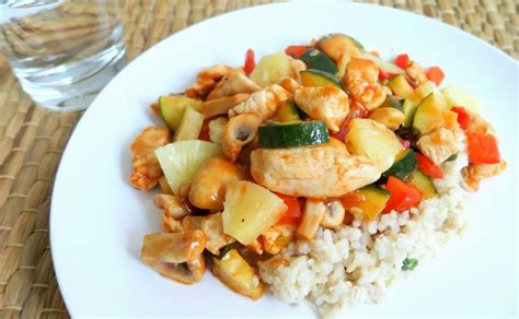 Recept Gezonde Kip in Zoetzure Saus met Rijst