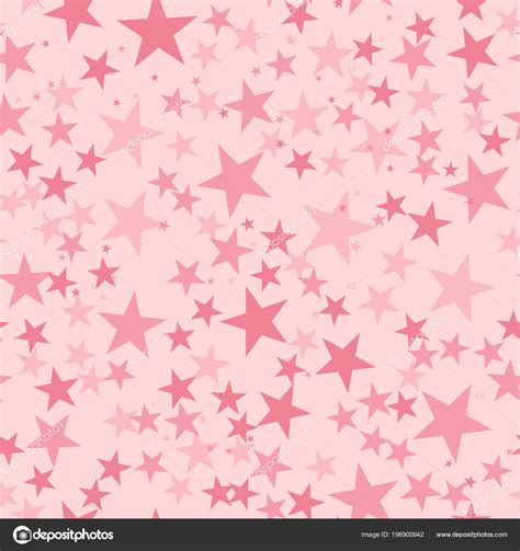 Pink Stars Seamless Pattern On Light Pink Background Mesmeric Endless
