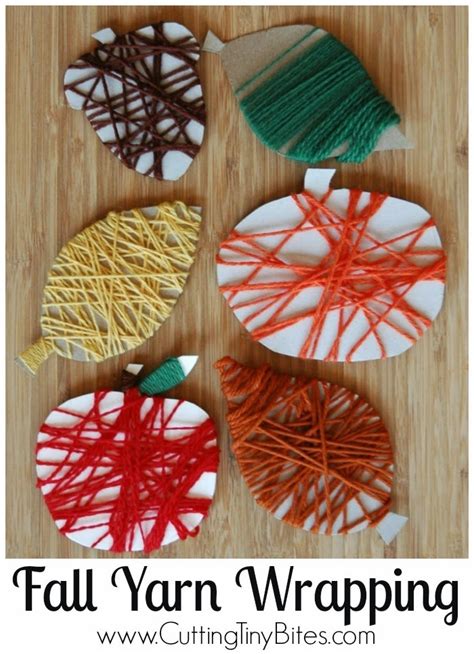 Fine Motor Fall Yarn Wrapping | What Can We Do With Paper And Glue