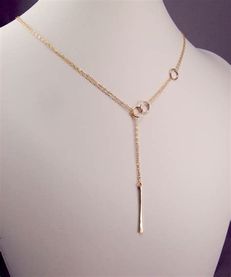 Gold Lariat Necklace