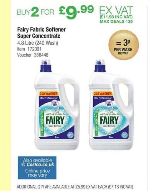 Fairy Fabric Softener Super Concentrate Offer At Costco