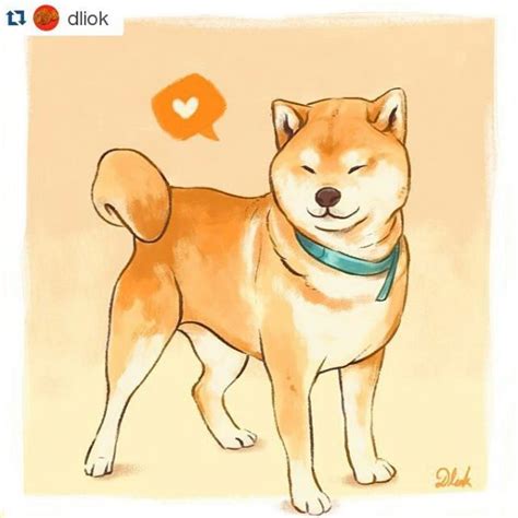 Shiba Inu Or Shibe Doge Cartoons Beautiful Artwork Dog Drawing