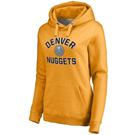 Womens Denver Nuggets Gold Overtime Pullover Hoodie Nba Store