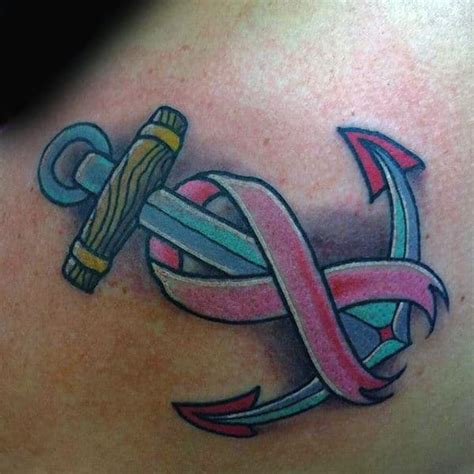 Other tattoos you might like. 70 Cancer Ribbon Tattoos For Men - Supportive Design Ideas