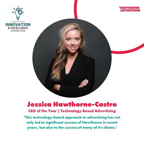 hawthorne advertising on linkedin our ceo jessica hawthorne castro has been awarded the