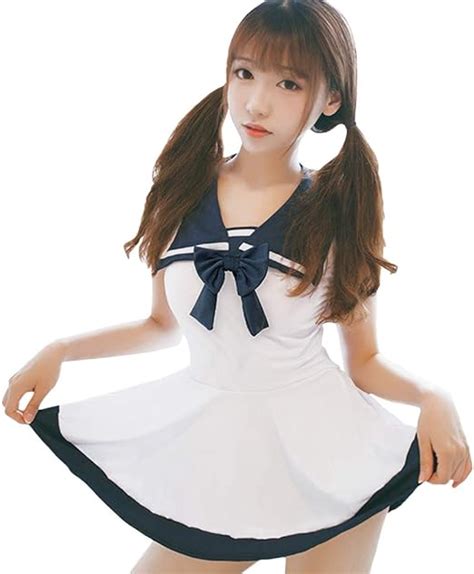Yomorio Sexy Schulm Dchen Dessous Lolita Matrosen Kost M Cosplay Uniform Japanisches Anime