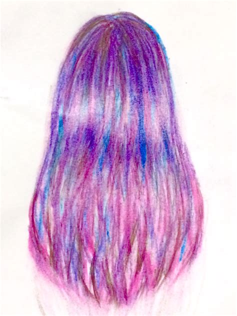 Colored Pencil Hair Long Hair Styles Hair Styles Hair