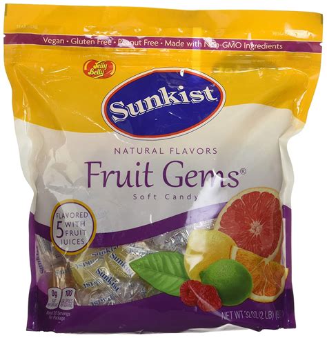 Buy Sunkist Fruit Gems Soft Candy Assorted Natural Flavors 2 Lb