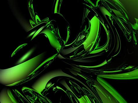 50 Green And Black Abstract Wallpaper