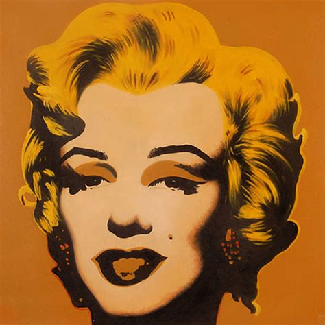 Quadro Marilyn Gold Di Warhol Falso Dautore 70x70cm Classici