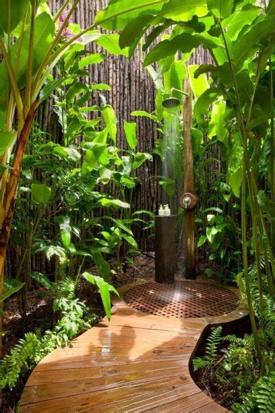 23 Tropical And Natural Outdoor Shower Ideas 2022 Small House Decor