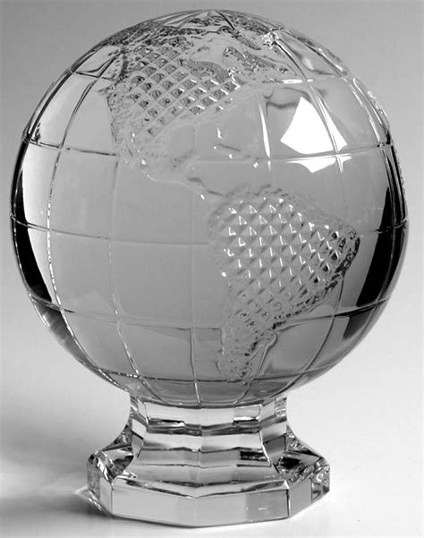 Waterford Large World Globe Crystal Paperweight 55 New