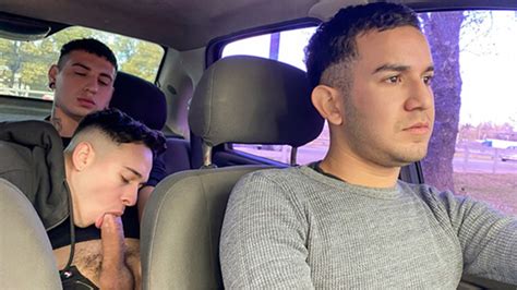 Horny Couple Can T Wait To Get Home And Starts Fucking In The Back Seat Of Leo Blue S Car