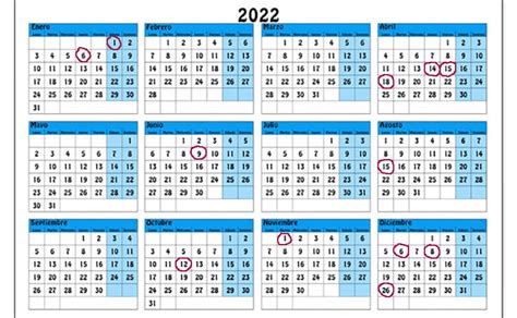 Calendario 2022 Con Das Festivos Recipes Aria Art
