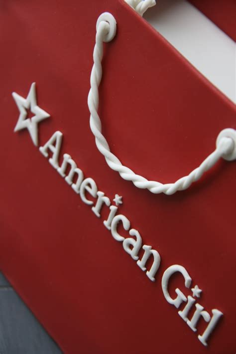 sweet cake design american girl shopping bag cake