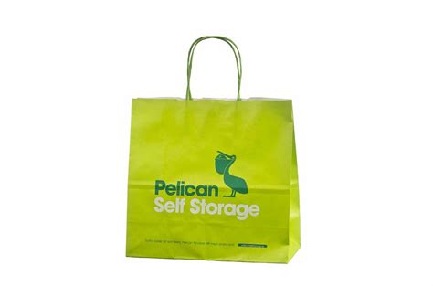 Light Green Paper Bag With Personal Print Galleri Orange Paper Bags