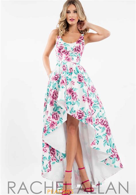 rachel allan prom dresses peaches boutique high low prom dresses floral high low dress