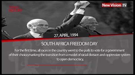 Today In History South Africa Freedom Day Youtube