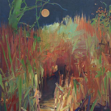 Randall David Tipton Night Marsh Oil 40 X 40 Inches Landscape