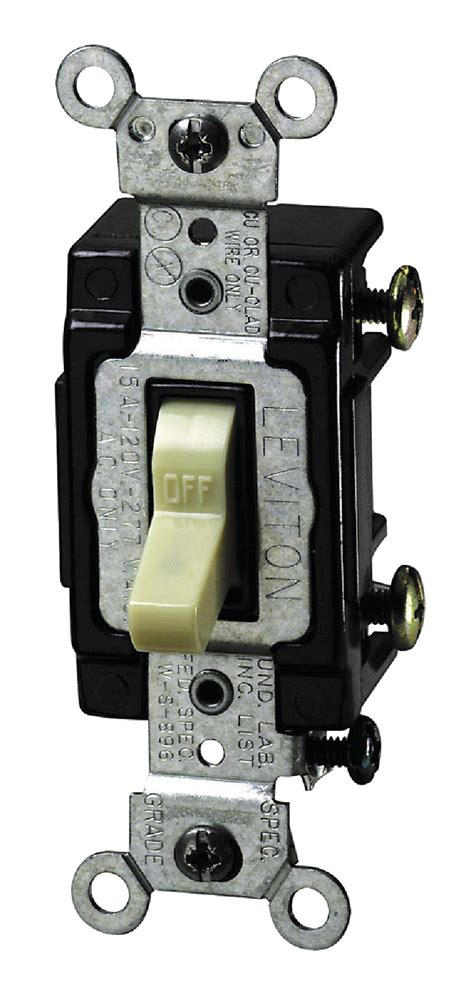 Buy Leviton Illuminated Commercial Grade Toggle Single Pole Switch