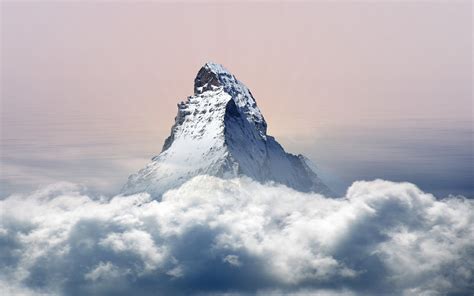 Download Wallpaper 3840x2400 Mountains Matterhorn Clouds Sky Cliff