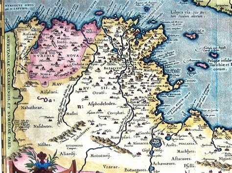 Vintage Map Of North Africa 1595