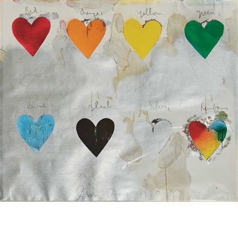 Jim Dine Eight Hearts 1970 Mutualart