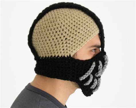 Batman Bane Mask Styled Crochet Beanie Hat Gadgetsin
