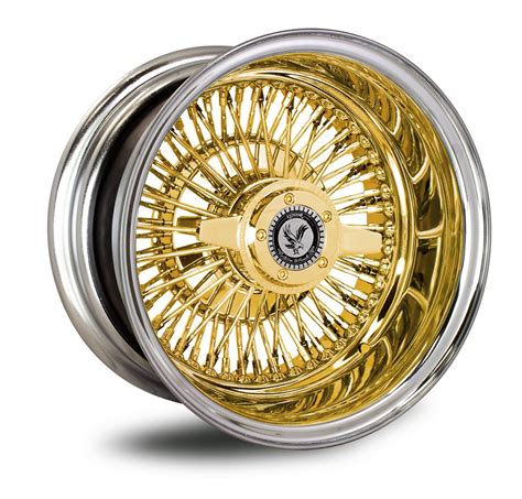 Luxor Wire Wheels 13x7 72 Straight Lace Gold Center