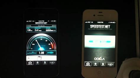 Network Speed Test Atandt Wifi Then 3g And Death Grip Iphone 4 Vs 4s