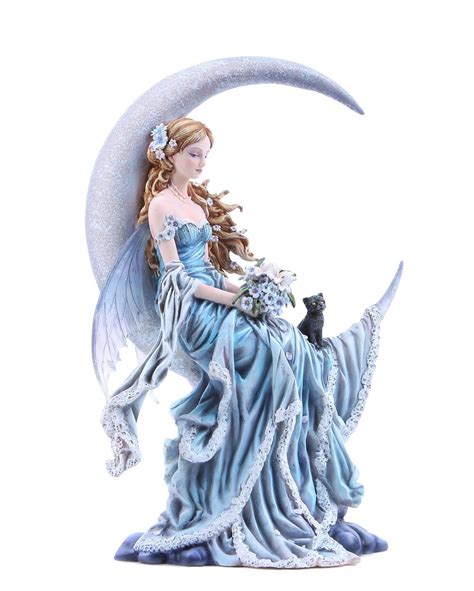 Ebros Four Elements Celestial Moon Fairy Figurine Earth Wind Frost Fire