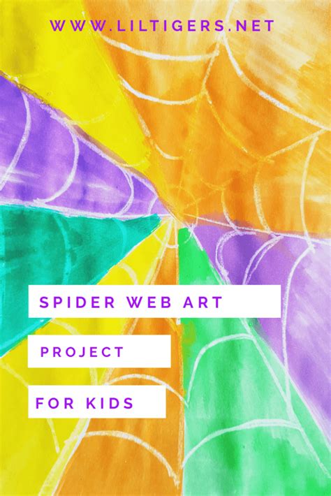 Crayon Resist Watercolor Technique Spider Web Art For Kids