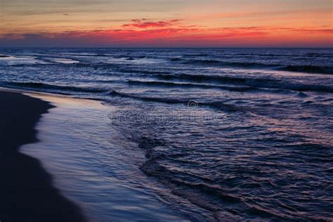 Beautiful Dramatic Sunset Seascape Stock Photo Image Of Poland
