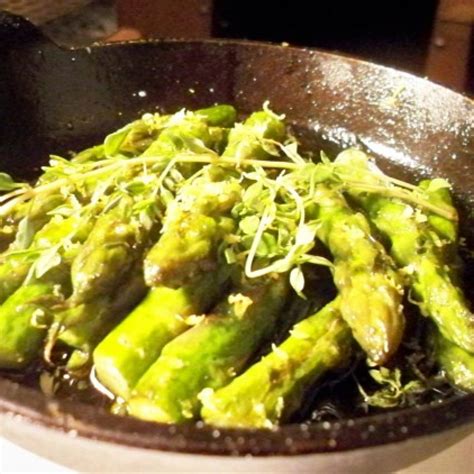 Roast at 400°f (205°c) for 10 minutes, more or less. Pan Roasted Asparagus - Chef Benny Doro