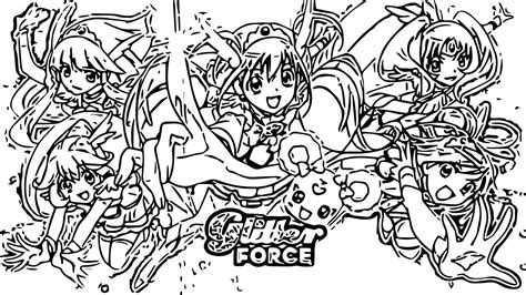 Glitter Force Coloring Pages Printable Whole Group