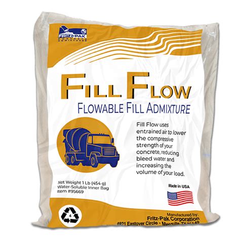 Flowable Fill Concrete Admixture Fill Flow Fritz Pak Corporation