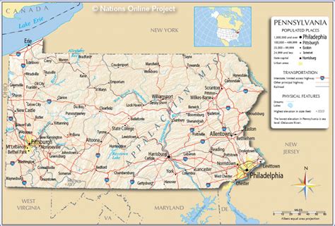 Printable Pennsylvania Map