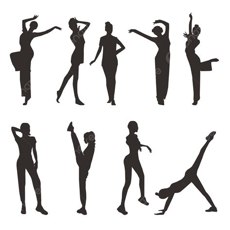Sports Yoga Dance Modeling People Silhouettes Fat Burning Lose Weight