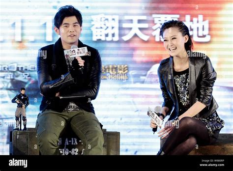 Taiwanese Singer And Actor Jay Chou And Chinese Actress Lin Peng