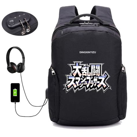 Super Smash Brothers Antitheft Backpack Safeguard Yourself Nintendo