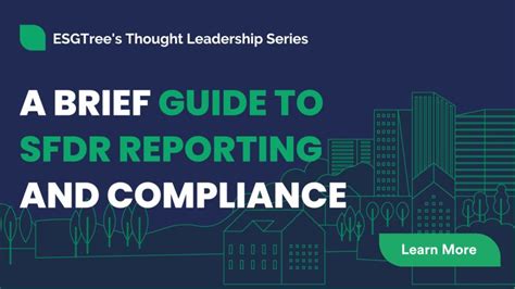 Esgtree On Linkedin A Brief Guide To Sfdr Reporting And Compliance
