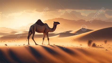 Desert Camel Illustration Background Desert Camel Illustration